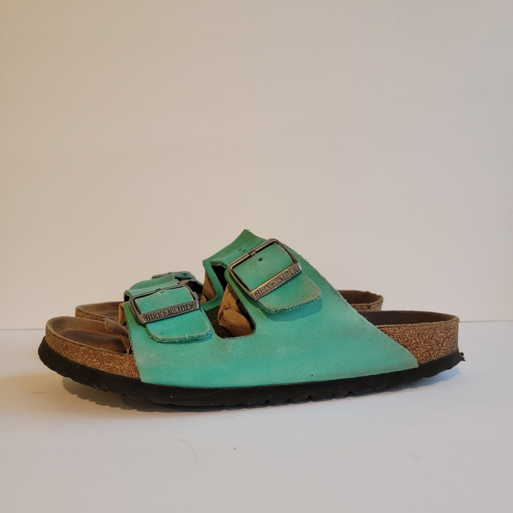 RARE Turquoise Birkenstocks Arizona Sandals Tiffany Blue Color size 40 s…